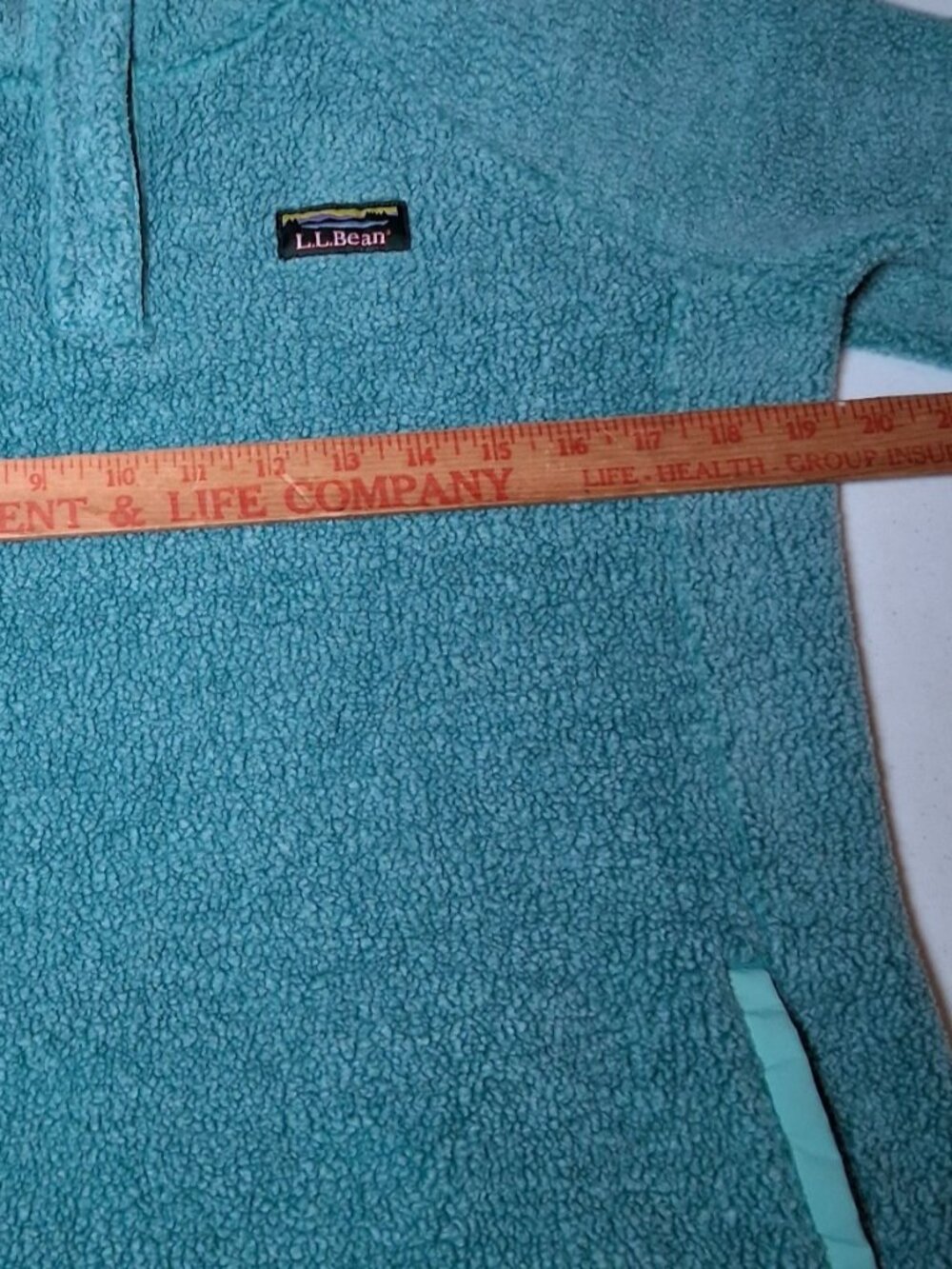 LL Bean Fleece Jacket Women S Green Tumbled Sherpa Gorpcore Outdoors Pullover Sn - Picture 6 of 12